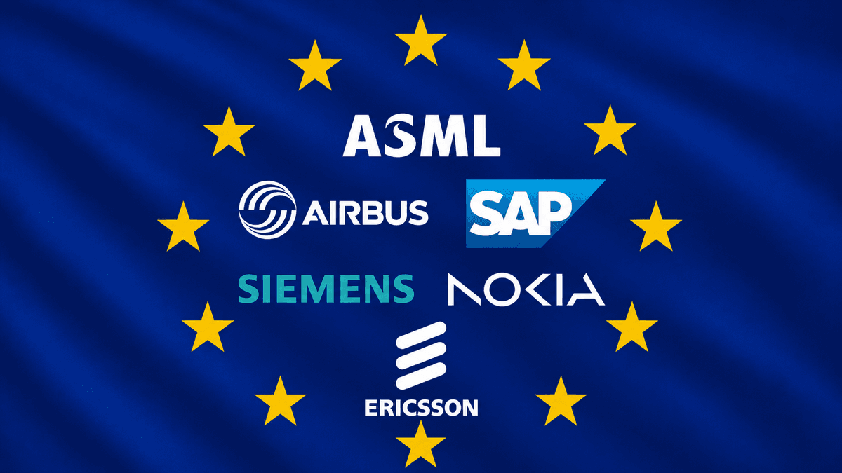 ASML, Airbus, SAP, Siemens, Nokia, and Ericsson EU