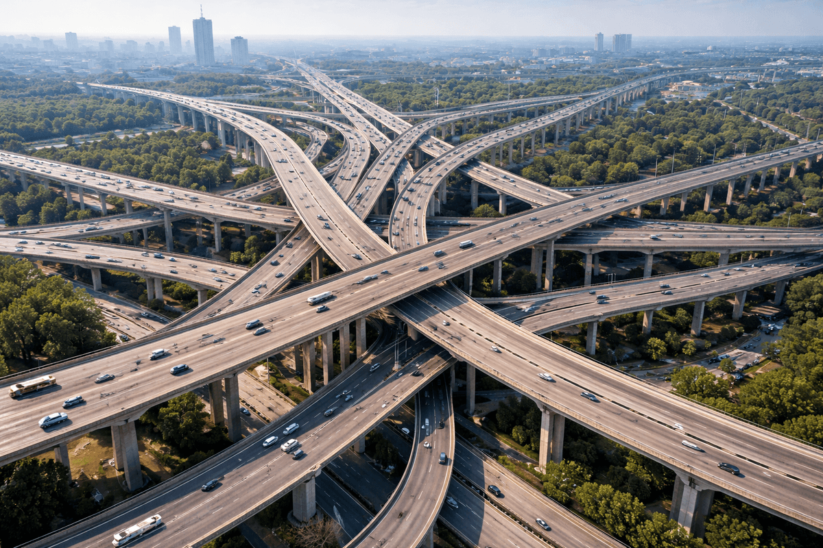 Highways on a bridges