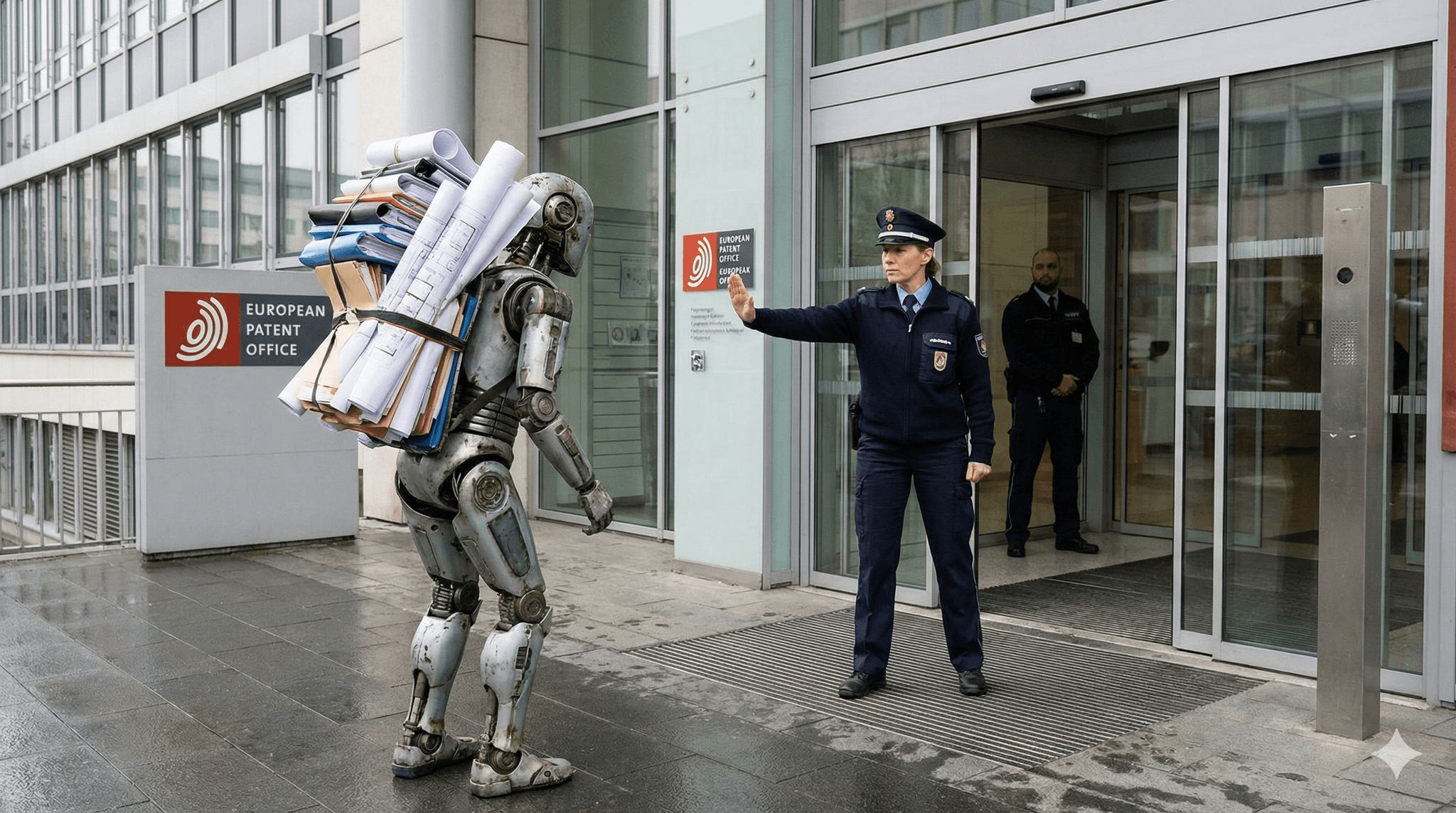 Robot trying to file a patent